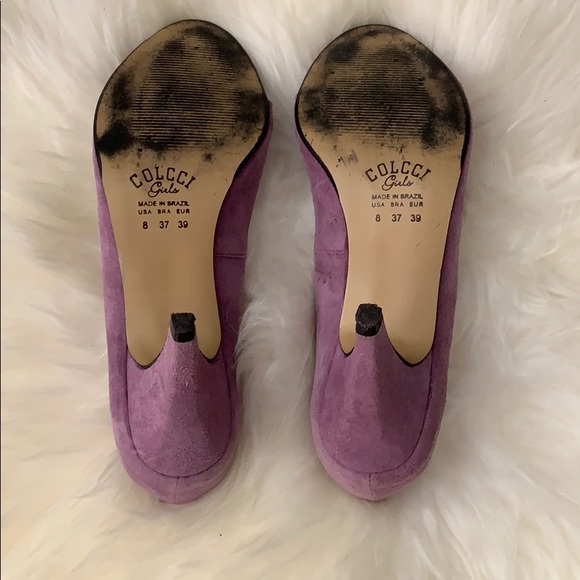 Lavender Suede Pumps Size 8 - Picture 7 of 7